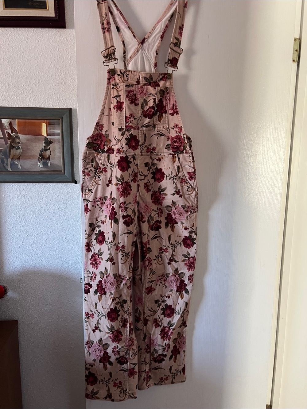 DRIFTWOOD Pink Floral Cotton Overalls Jumpsuit